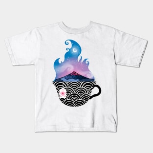 Fuji and Tea Kids T-Shirt